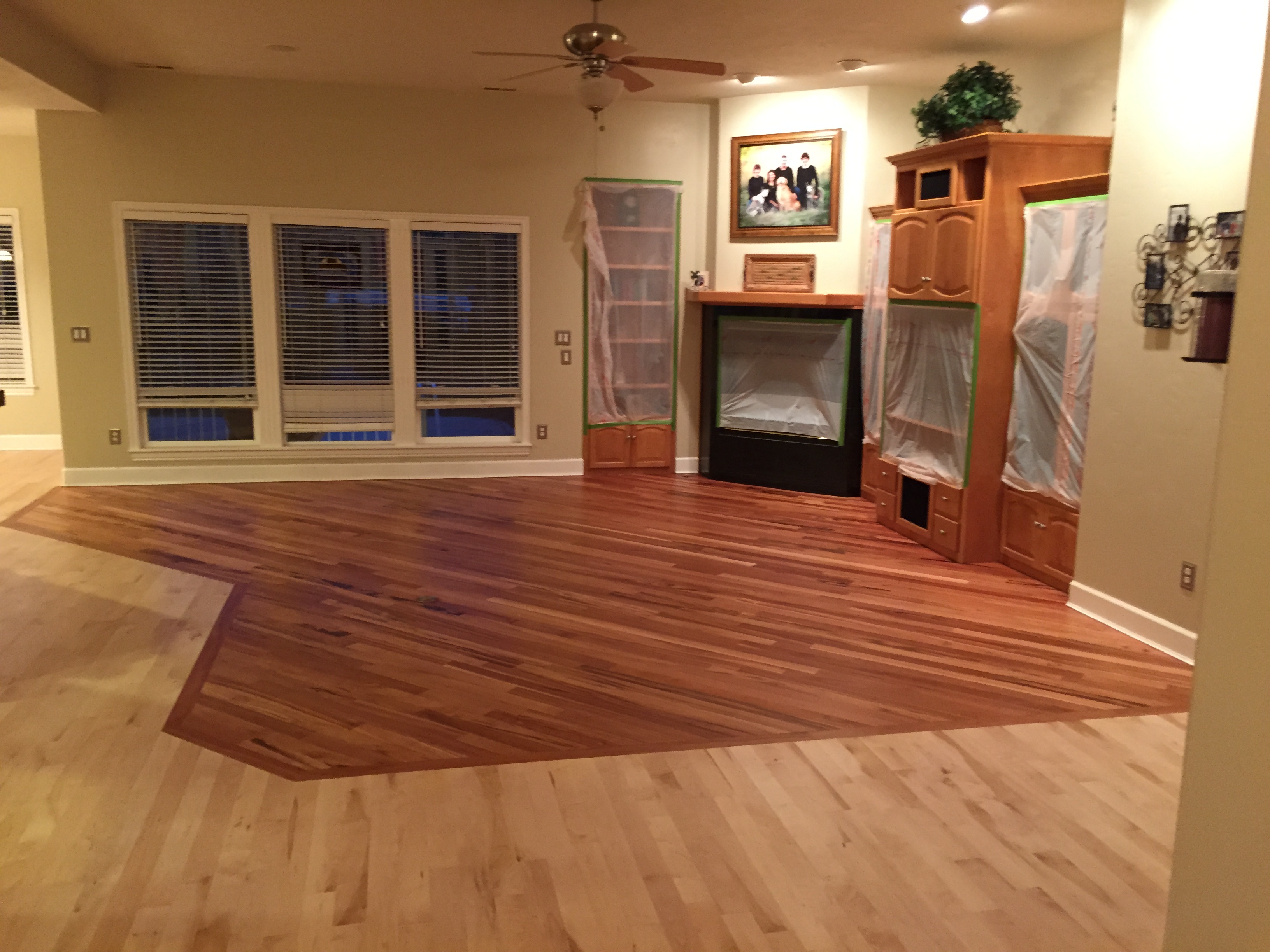 2000 Sq. Ft. Wood Floor Refinish in Eagle Idaho with U.V. Finish AMAX Hardwood Flooring