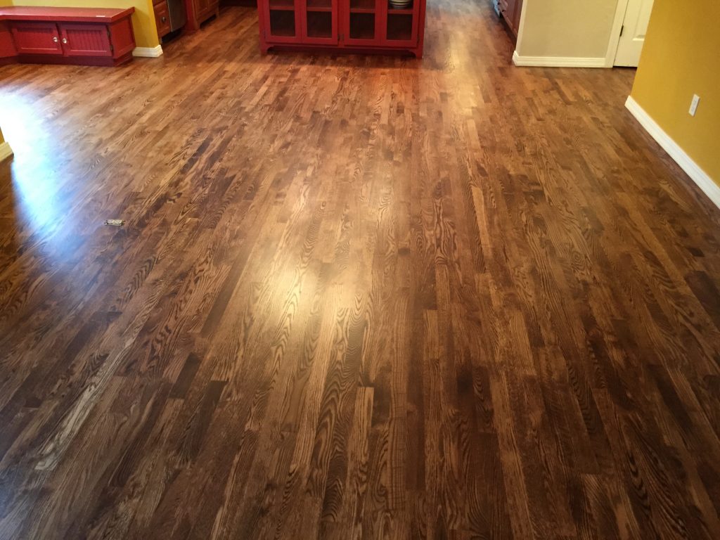 Stained Red Oak Antique Brown A Max, Hardwood Floor Stains For Red Oak
