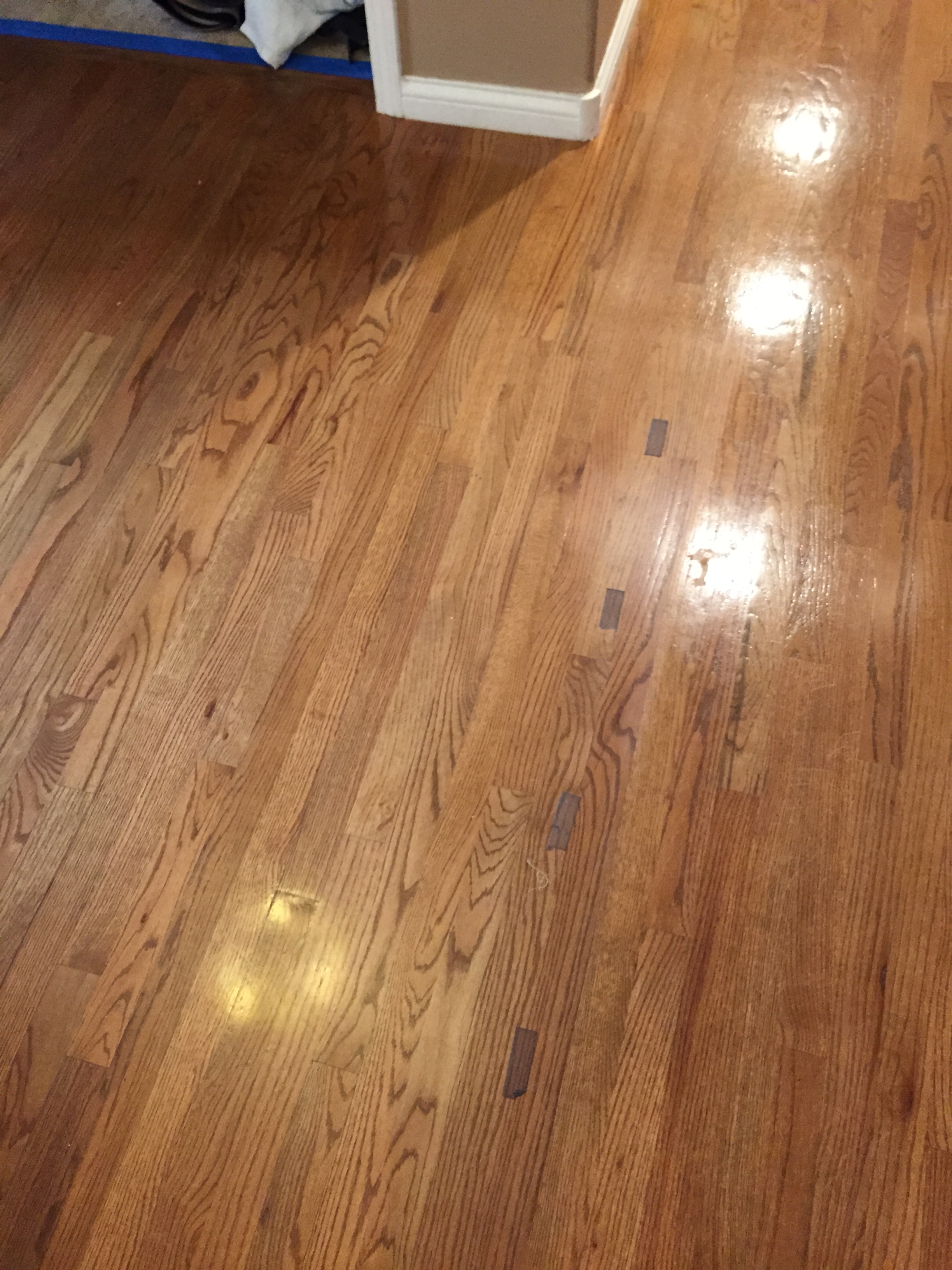 Red Oak Refinish in South East Boise Orange Glow Fix AMAX Hardwood